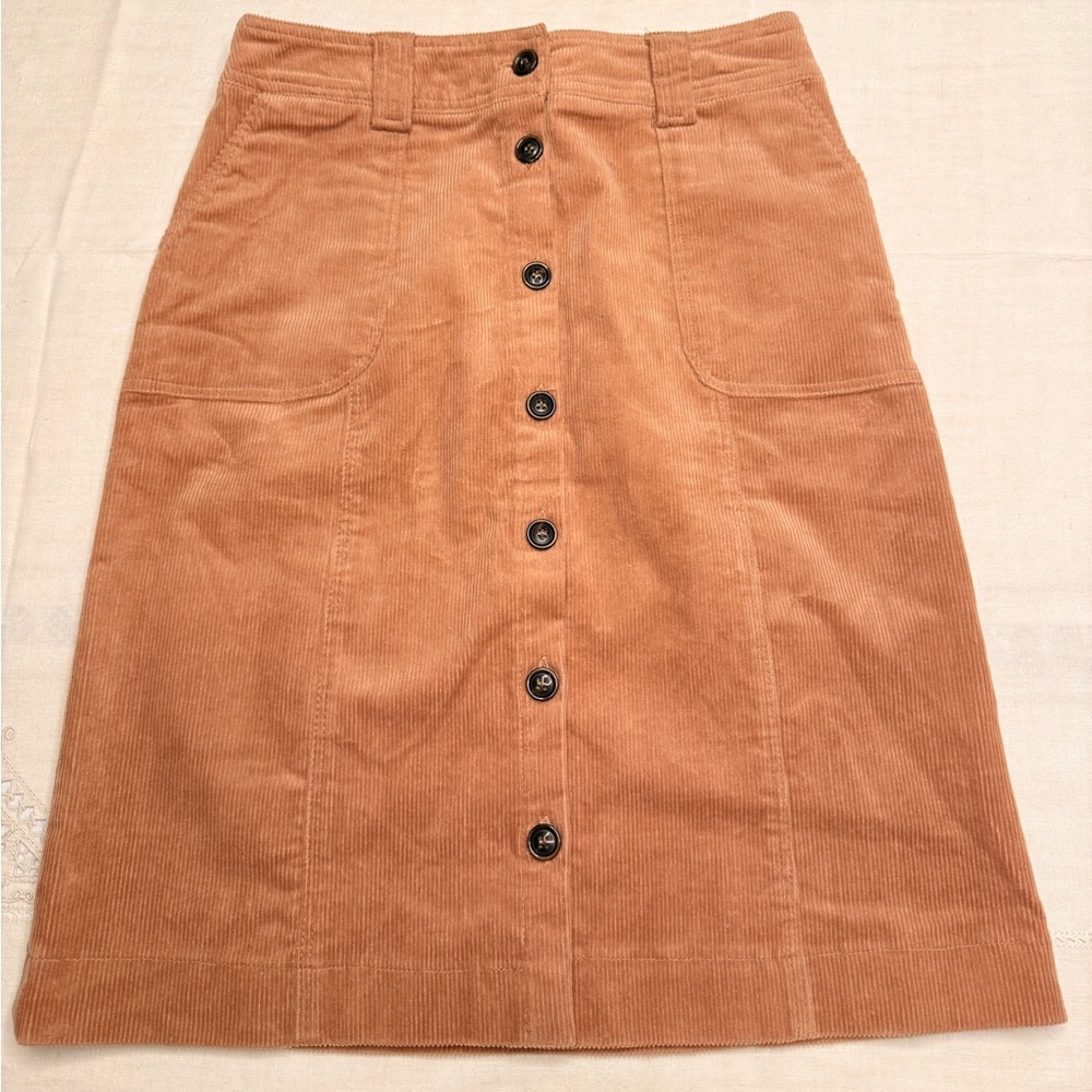 ANTONELLE Elodine jupe Elegant Camel Corduroy‎ Pencil Skirt SIZE 36 NWT